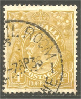 XW01-0956 Australia 1929 George V 4d Bistre Olive - Gebruikt