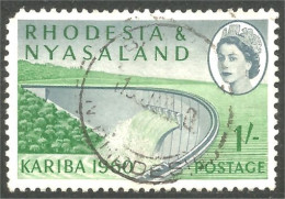 XW01-0906 Rhodesia Nyasaland 1 Sh Barrage Kariba Dam Hydro Power Electricité Electricity - Elektriciteit