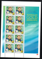 SPORTS  - AUSTRALIA - 2000 - OLYMPICS WINNER FAIRWEATHER SHEETLET OF 10  MINT NEVER HINGED - Tir à L'Arc