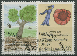 UNO Genf 1989 Wiener Büro Der Vereinten Nationen Gemälde 178/79 Gestempelt - Used Stamps