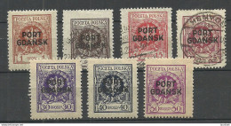 Port Gdansk Poland Hafen Harbour Von Danzig 1925 = 7 Values From Set Michel 1 - 11 */o - Port Gdansk