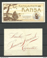 FINLAND - 2 Different Old TOBACCO Package Labels Hämeenlinna SAMSON - Autres & Non Classés