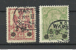 POLEN Poland 1915 Stadtpost Warschau Michel 9 - 10 O - Usati