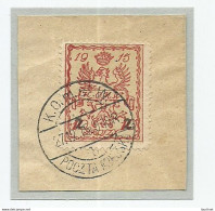 POLEN Poland 1915 Stadtpost Warschau Michel 7 O On Piece Nice Cancel - Oblitérés