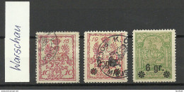 POLEN Poland 1915/1916 Stadtpost Warschau Michel 2 & 9 - 10 NB! Incl. Faults!! - Usados