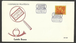 Portugal Cachet Commemoratif Expo Philatelique Castelo Branco 1969 Philatelic Expo Event Postmark - Flammes & Oblitérations