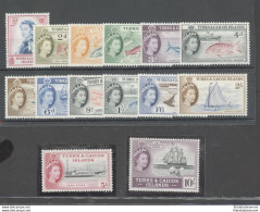 1957 Turks E Caicos Islands - Stanley Gibbons N. 237/50 - Effige Di Elisabetta II,14 Valori MNH** - Autres & Non Classés