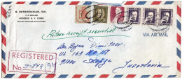 United States REGISTERED Letter Via Yugoslavia 1978.  Monroe NY - Storia Postale