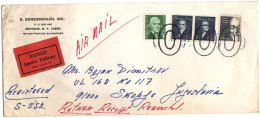 United States REGISTERED EXPRES Letter Via Yugoslavia 1978 Monroe NY - Brieven En Documenten