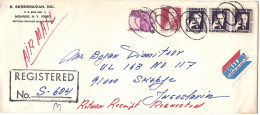 United States REGISTERED Letter Via Yugoslavia 1978 Monroe NY - Storia Postale