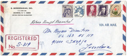 United States REGISTERED Letter Via Yugoslavia 1977 Monroe NY - Brieven En Documenten