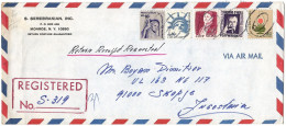 United States REGISTERED Letter Via Yugoslavia 1977 Monroe NY - Briefe U. Dokumente