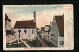 AK Dillingen, Kirchhofplatz Mit Klosterkirche  - Dillingen