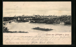 AK Dillingen A. D., Panorama Mit Donaubrücke  - Dillingen