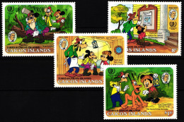 Caicos Inseln 80-83 Postfrisch Mickey Mouse #HQ402 - Turks & Caicos (I. Turques Et Caïques)