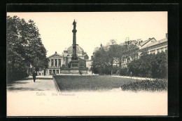 AK Halle, Spaziergänger Auf Der Alten Promenade  - Halle (Saale)