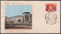 Inde India 1991 Special Cover State Bank Of Hyderabad, Banking, Finance, Economy, Horse, Horses, Pictorial Postmark - Brieven En Documenten