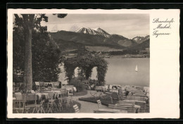 AK Tegernsee, Gartenlokal Des Strandcafe Machet  - Tegernsee