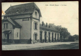 55 - ETAIN - LA GARE DU CHEMIN DE FER - EDITION H. BADER, CAFE CENTRAL - Etain