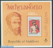 Maldives 1975 Michelangelo S/s, Mint NH, Art - Michelangelo - Sculpture - Sculpture