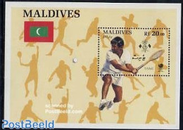 Maldives 1988 Olympic Games S/s, Mint NH, Sport - Olympic Games - Tennis - Tennis