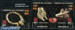 Ecuador 2006 Cultural Heritage, Spondylus 3v (1v+[:]), Mint NH, Art - Art & Antique Objects - Sculpture - Sculpture