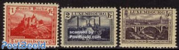 Luxemburg 1921 Definitives, Views 3v, Unused (hinged), Various - Industry - Art - Bridges And Tunnels - Castles & Fort.. - Neufs