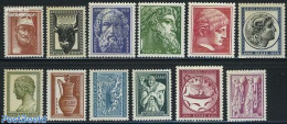 Greece 1954 Definitives 12v, Unused (hinged), Religion - Various - Greek & Roman Gods - Money On Stamps - Art - Sculpt.. - Nuovi