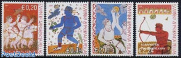 Greece 2004 Paralympics 4v, Mint NH, Health - Nature - Sport - Disabled Persons - Horses - Basketball - Shooting Sport.. - Ongebruikt