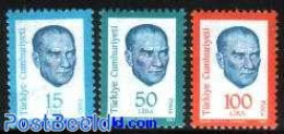 Türkiye 1983 Definitives, Ataturk 3v, Mint NH, History - Politicians - Other & Unclassified