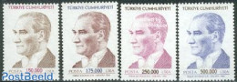 Türkiye 1998 Definitives, Ataturk 4v, Mint NH, History - Politicians - Andere & Zonder Classificatie