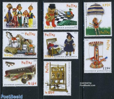 Greece 2006 Childrens Toys 8v, Mint NH, Nature - Sport - Transport - Various - Cats - Ducks - Horses - Parachuting - A.. - Neufs