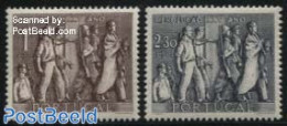 Portugal 1951 National Revolution 2v, Mint NH, History - Transport - History - Ships And Boats - Unused Stamps