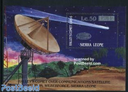 Sierra Leone 1986 Halleys Comet S/s, Overprint, Mint NH, Science - Astronomy - Halley's Comet - Astrologie