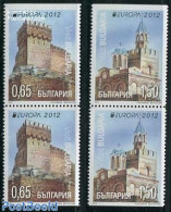 Bulgaria 2012 Europe 4v (2 X [:]) From Booklet, Mint NH, History - Religion - Various - Europa (cept) - Churches, Temp.. - Unused Stamps