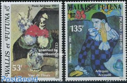 Wallis & Futuna 1981 Cezanne/Picasso Paintings 2v, Mint NH, Performance Art - Circus - Art - Modern Art (1850-present).. - Circus
