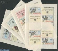 Czechoslovkia 1977 Praga 78, Horses 4 M/ss, Mint NH, Nature - Horses - Philately - Post - Altri & Non Classificati