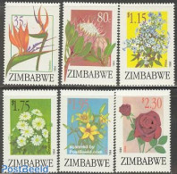Zimbabwe 1994 Flowers 6v, Mint NH, Nature - Flowers & Plants - Roses - Zimbabwe (1980-...)