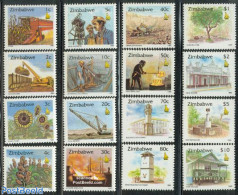 Zimbabwe 1995 Definitives 16v, Mint NH, Science - Various - Mining - Agriculture - Landwirtschaft