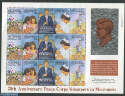 Micronesia 1992 US Peace Corps M/s, Mint NH, History - Sport - American Presidents - Basketball - Basketball