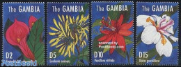 Gambia 1995 Flowers 4v, Mint NH, Nature - Flowers & Plants - Gambie (...-1964)