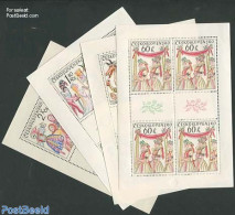 Czechoslovkia 1975 Folklore 4 M/ss, Mint NH, Various - Folklore - Autres & Non Classés