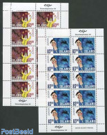Iceland 2002 Europa, Circus, 2 M/ss, Mint NH, History - Performance Art - Europa (cept) - Circus - Unused Stamps