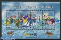 Türkiye 2013 Mediterranian Games Mersin 4v M/s, Mint NH, Sport - Athletics - Cycling - Sailing - Shooting Sports - Sp.. - Other & Unclassified
