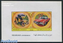 Sharjah 1971 Stamp Day, Cadillac S/s (imperforated), Mint NH, Transport - Stamp Day - Automobiles - Stamp's Day