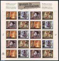 United States Of America 2002 Women In Journalism M/s, Mint NH, History - Newspapers & Journalism - Women - Unused Stamps