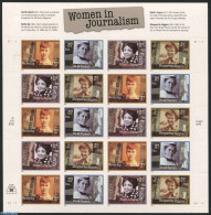 United States Of America 2002 Women In Journalism M/s, Mint NH, History - Newspapers & Journalism - Women - Neufs