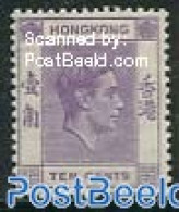 Hong Kong 1938 10c, Perf. 14, Stamp Out Of Set, Mint NH - Ongebruikt