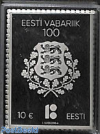 Estonia 2018 Silver Stamp 1v, Mint NH, Various - Other Material Than Paper - Erreurs Sur Timbres