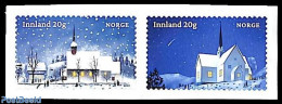 Norway 2023 Christmas, Churches 2v S-a, Mint NH, Religion - Christmas - Churches, Temples, Mosques, Synagogues - Unused Stamps